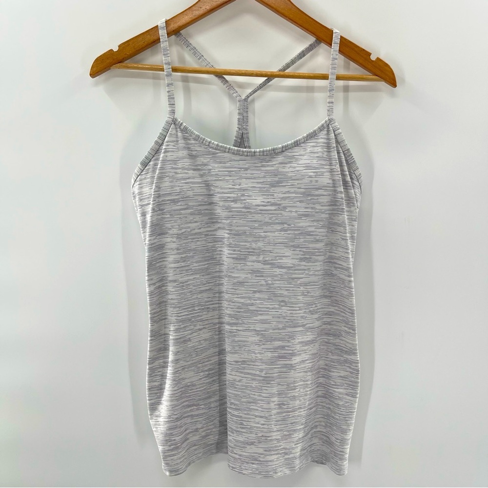 Lululemon Power Pose Tank in Wee Are From Space Ice Grey Alpine White Size 10 - Picture 2 of 13